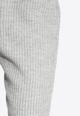 Ribbed Knit Track Pants