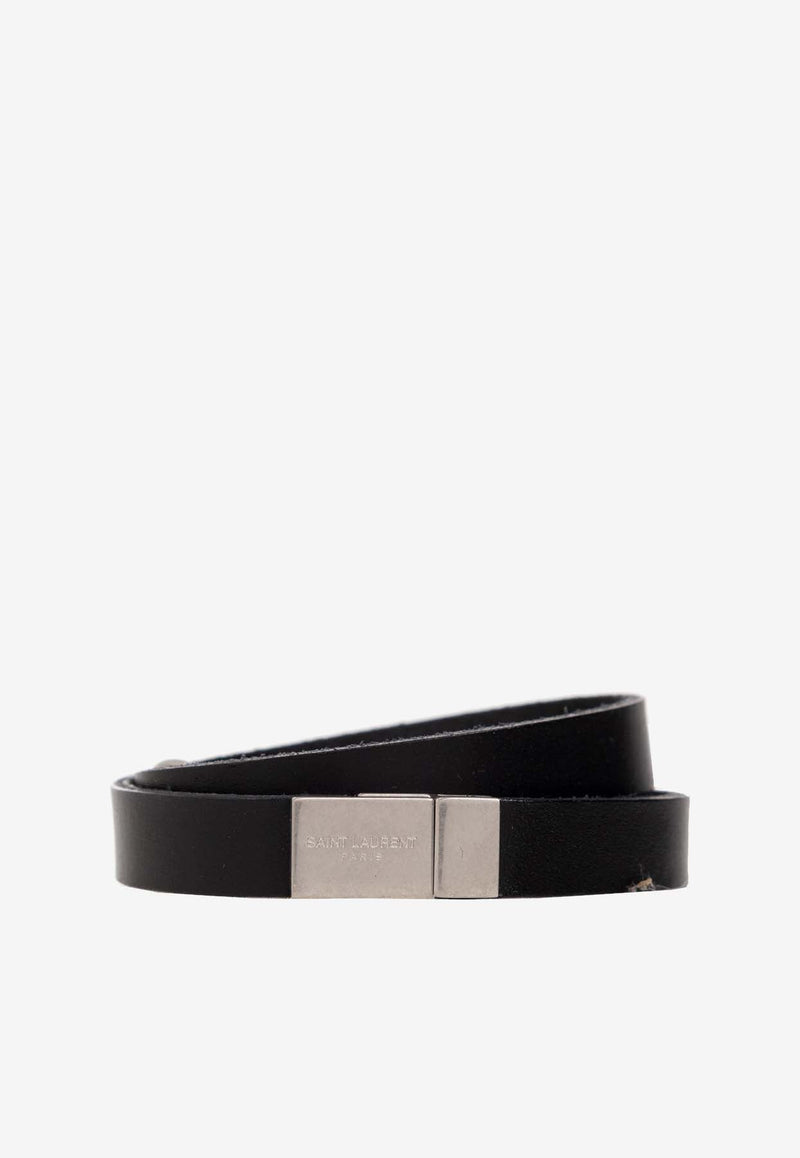 Opyum Double-Wrap Leather Bracelet