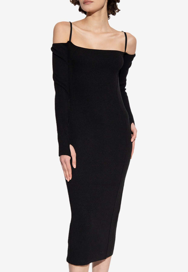 La Robe Sierra Rib-Knit Midi Dress