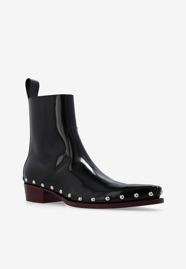 Ripley Studded Leather Ankle Boots