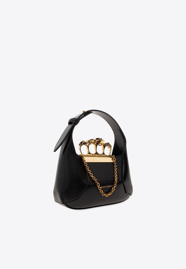 The Mini Jeweled Hobo Bag in Calf Leather