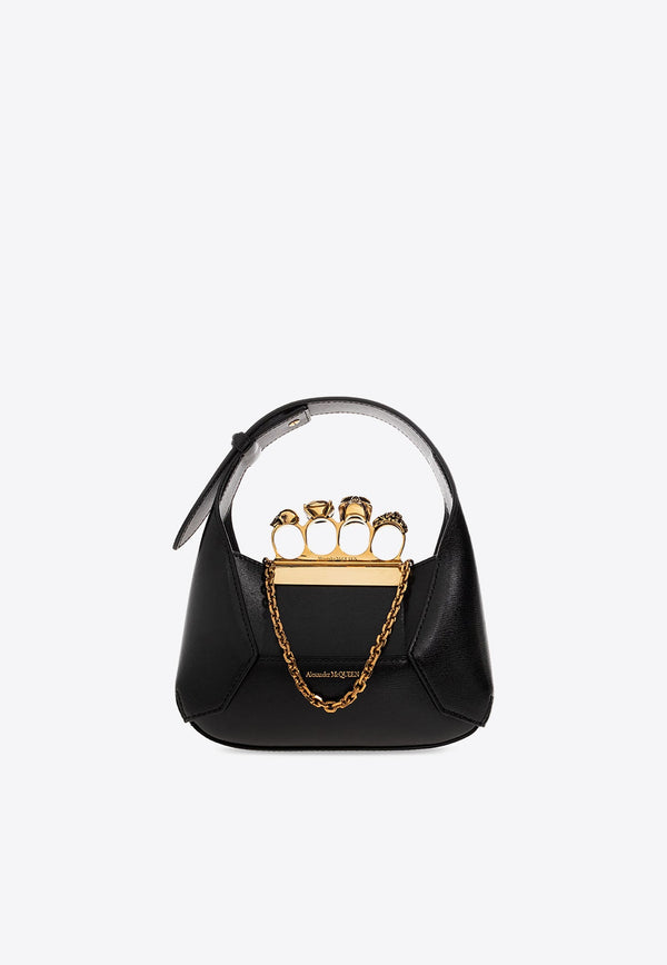 The Mini Jeweled Hobo Bag in Calf Leather