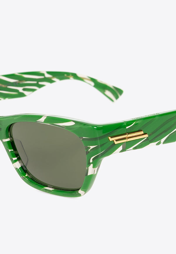 Zebra-Print Square Sunglasses
