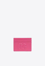 Logo Embossed Leather Cardholder