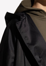Long Oversized Coat in Tech Fabric