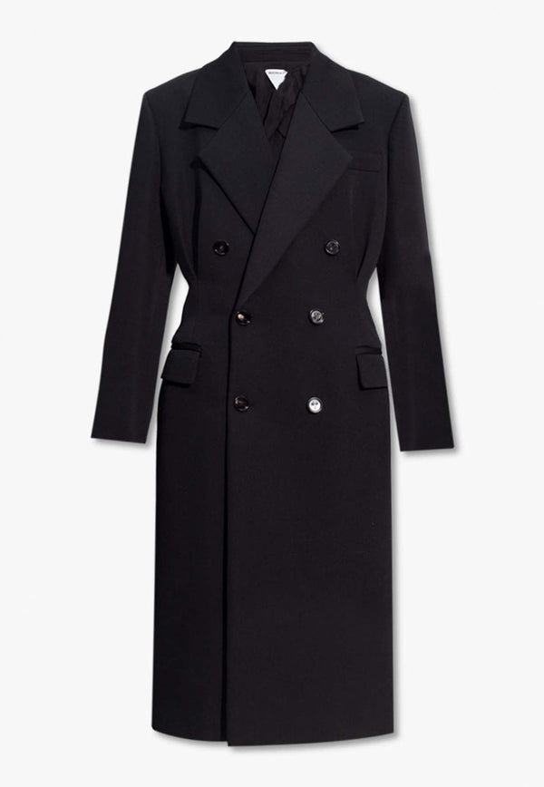 Double-Breasted Compact Wool Coat