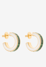 Enameled Hoop Earrings