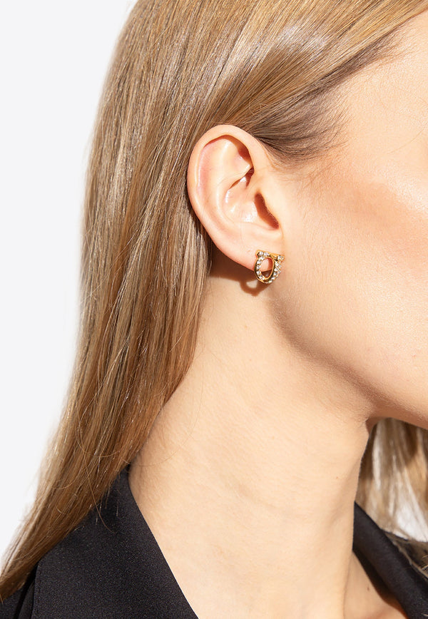 3D Gancini Crystal-Embellished Earrings
