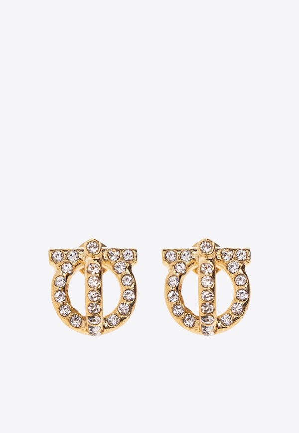 3D Gancini Crystal-Embellished Earrings