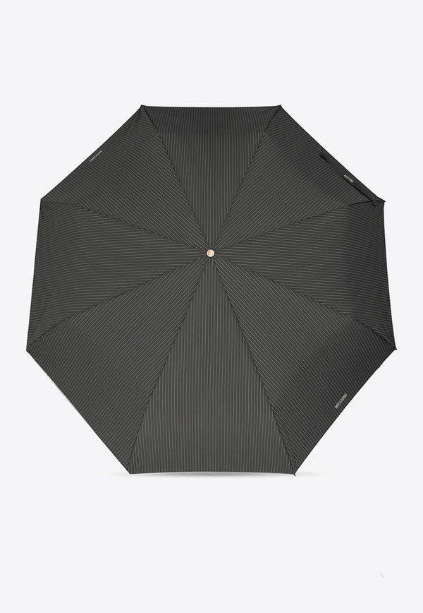 Pinstriped Folding Umbrella