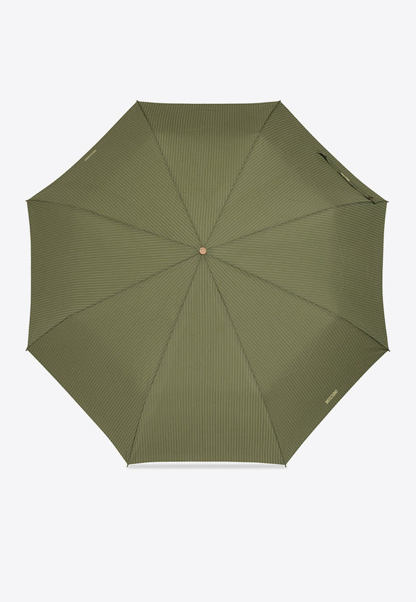 Pinstriped Folding Umbrella