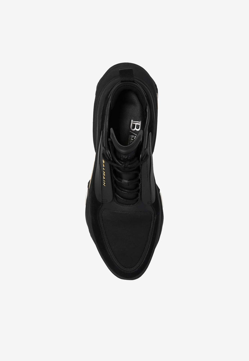 B-Bold Suede and Neoprene Sneakers