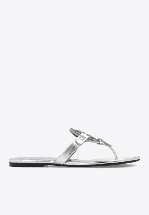 Miller Metallic Leather Thong Sandals