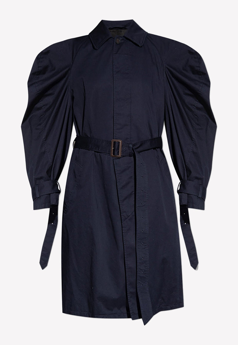 Puff-Sleeved Trench Coat