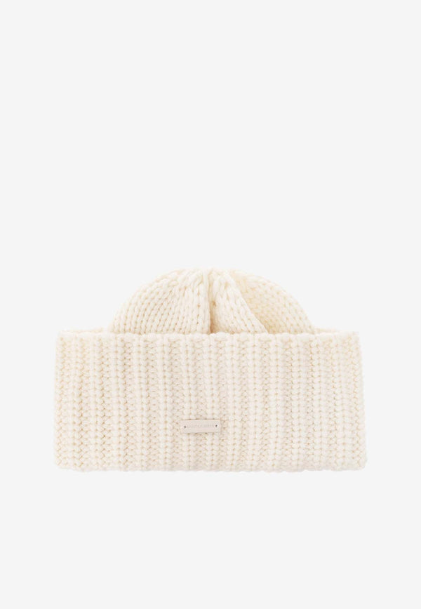 Cashmere Logo-Patch Beanie