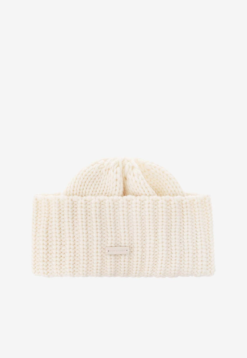 Cashmere Logo-Patch Beanie