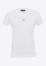 Crystal Embellished Logo Crewneck T-Shirt