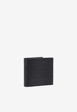 Logo Embossed Leather Bi-Fold Wallet