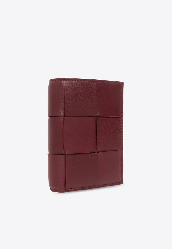 Small Cassette Bi-Fold Wallet in Intrecciato Leather