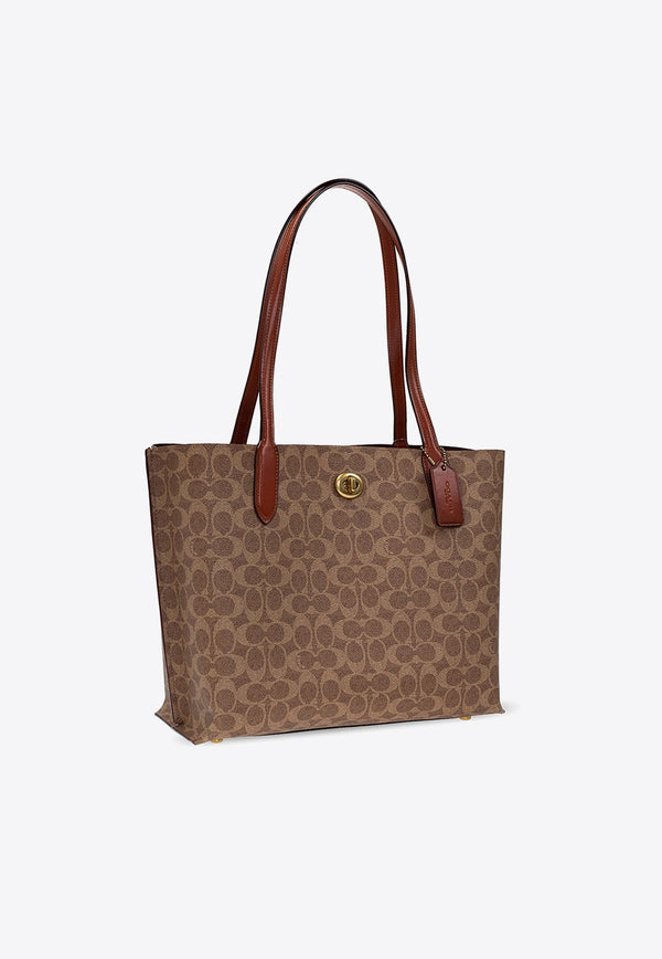 Willow Monogram Jacquard Tote Bag