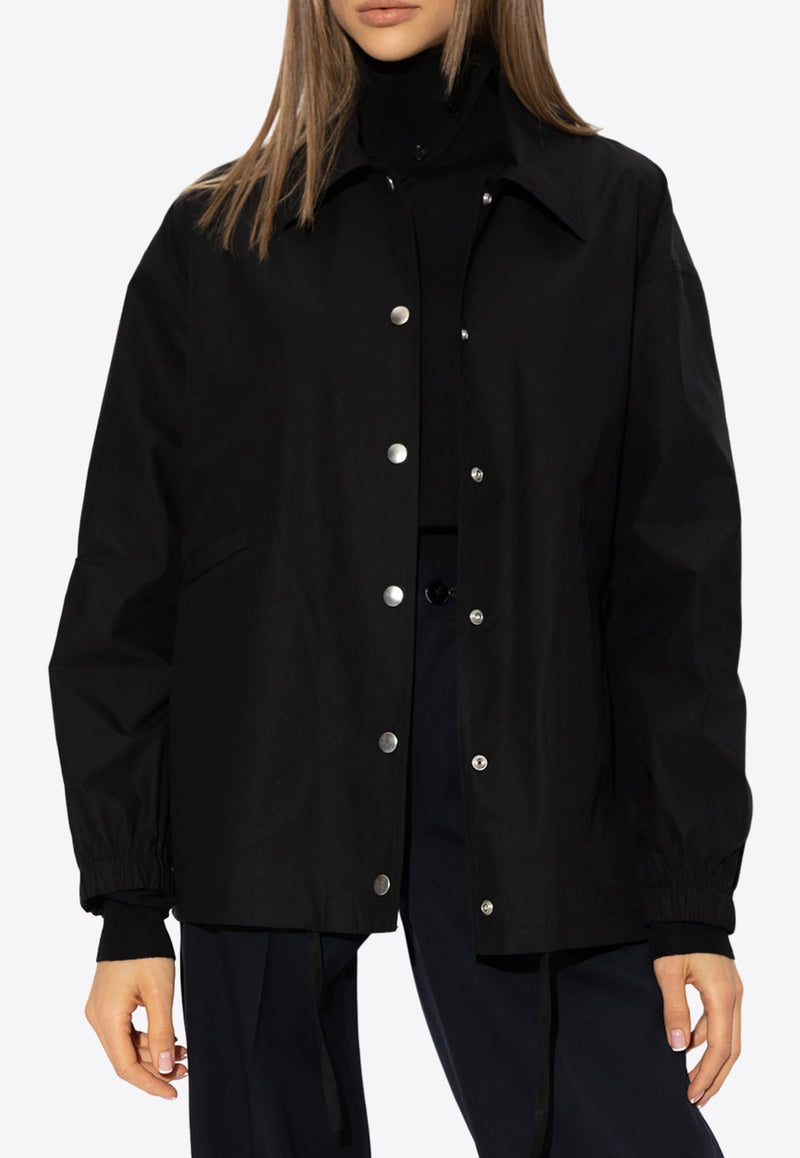 Logo Print Buttoned Jacket