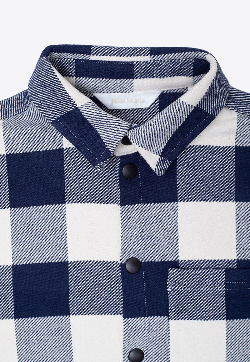 Boys Plaid Check Long-Sleeved Shirt