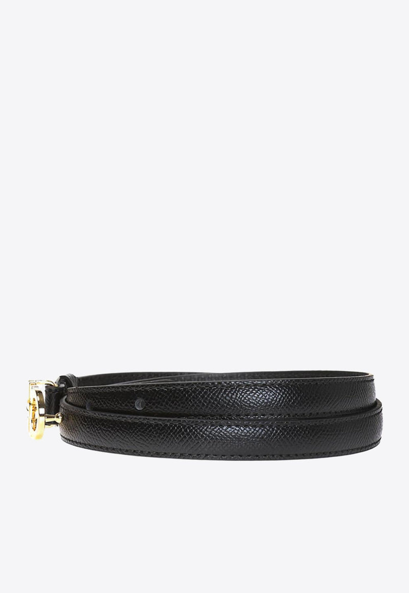 Gancini Leather Belt