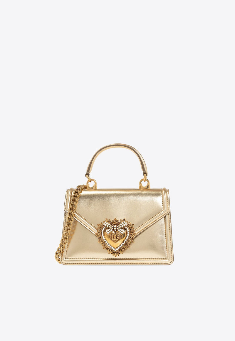 Small Devotion Metallic Top Handle Bag