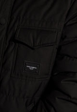 Logo-Patched Down Jacket