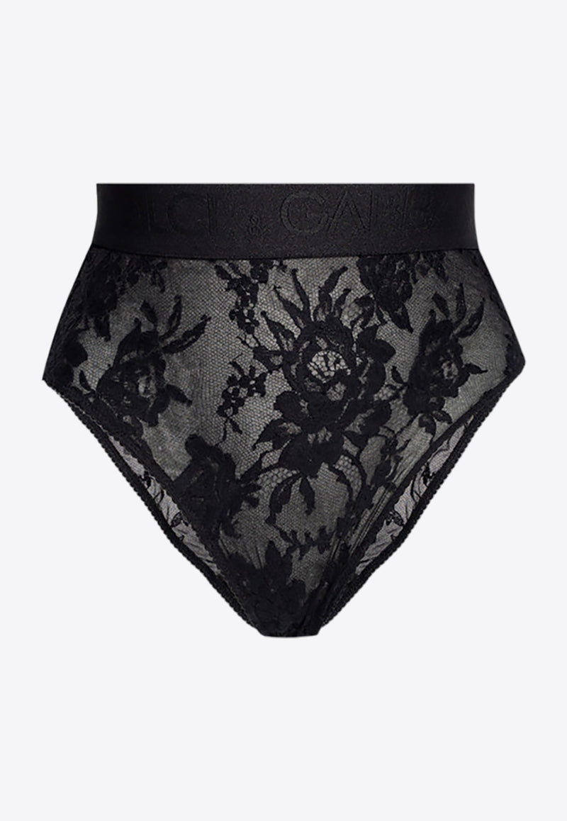 High-Waist Lace Briefs