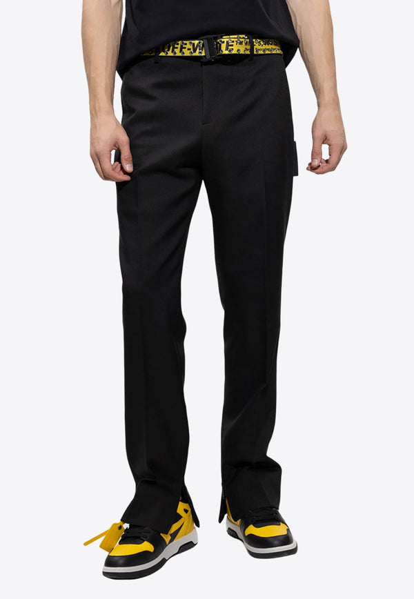 Tapered Leg Wool Pants