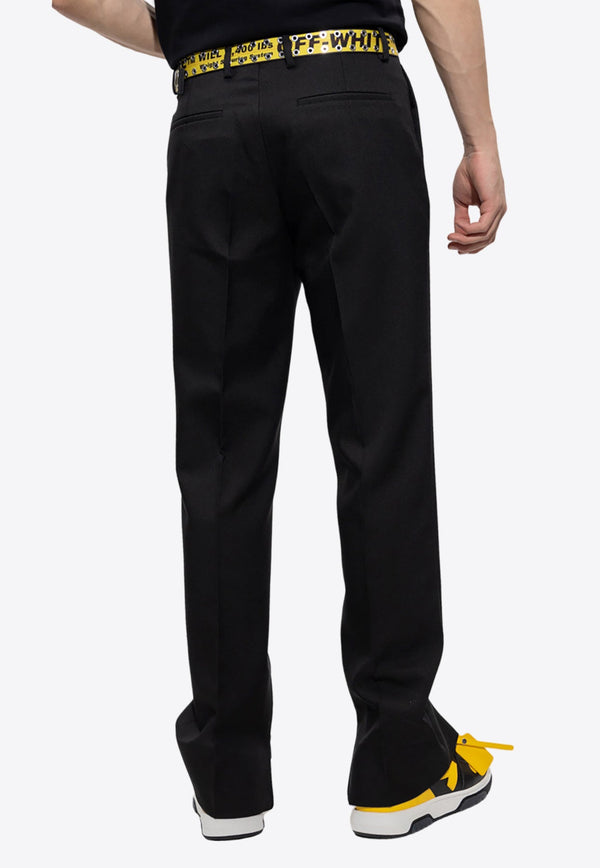 Tapered Leg Wool Pants