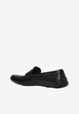 Grained-Leather Loafers
