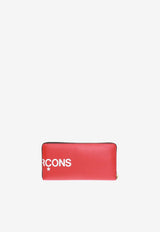 Logo Zip-Around Wallet in Leather