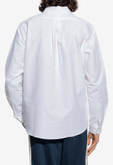 Boke Flower Embroidered Button-Down Shirt