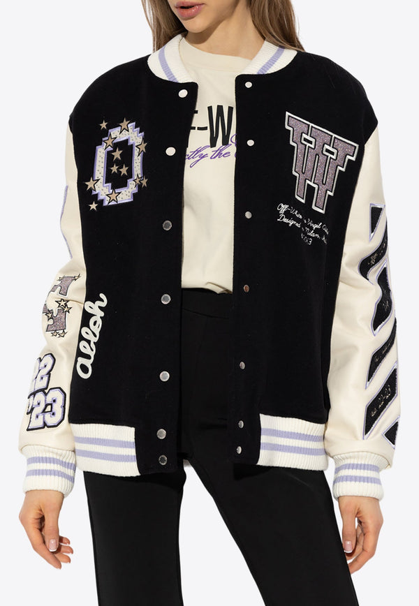 Varsity Bomber Jacket with Patches