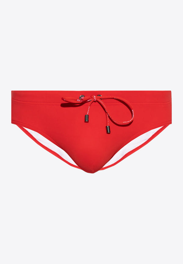 Drawstring Swimming Briefs with Logo