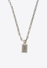 Logo Plate Pendant Necklace