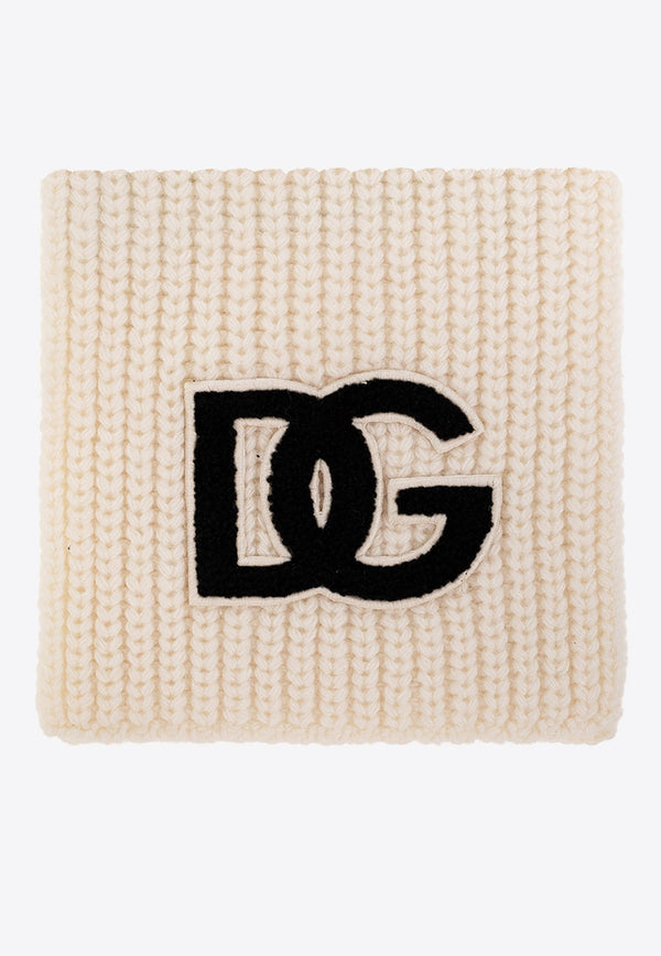 Girls DG Logo Knitted Wool Scarf