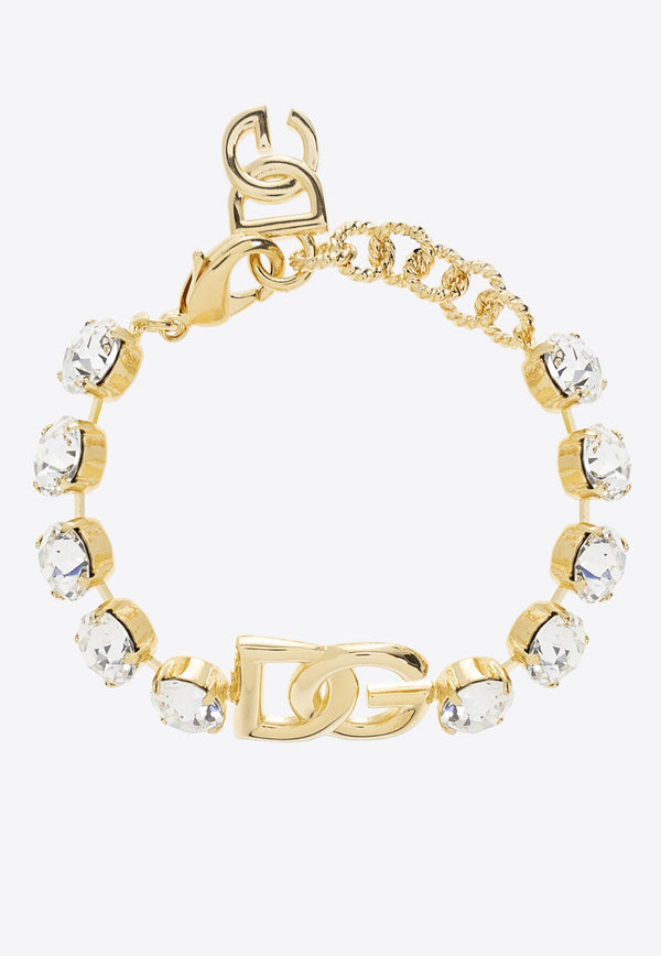 Crystal Embellished DG Logo Bracelet