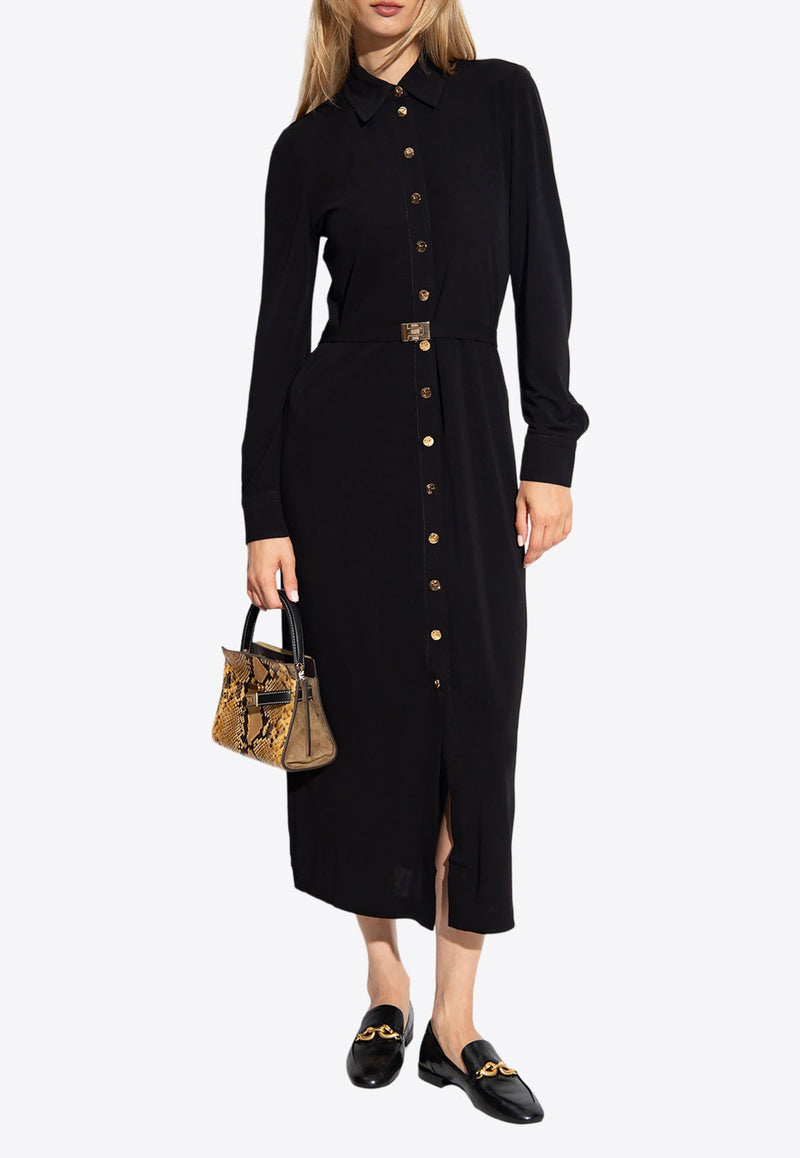 Belted Midi Shirt Dress