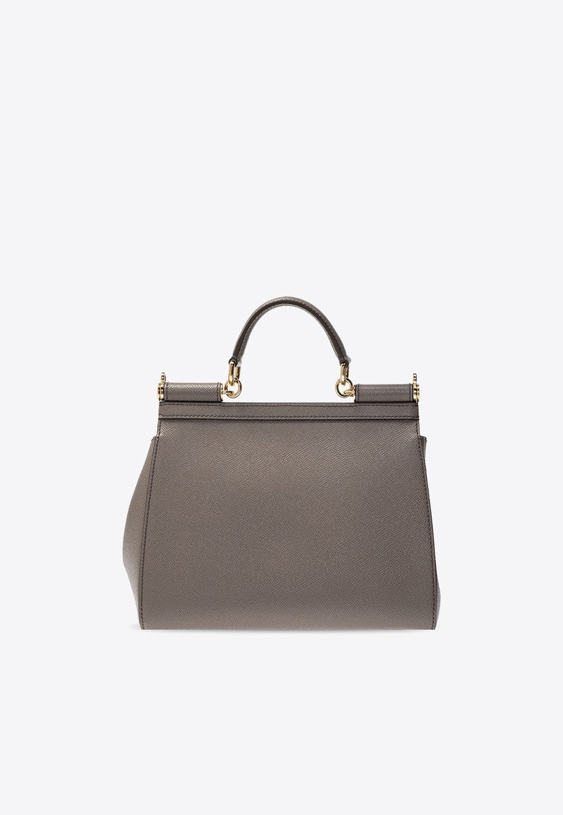 Large Sicily Shoulder Bag in Dauphine Leather