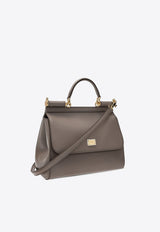 Large Sicily Shoulder Bag in Dauphine Leather