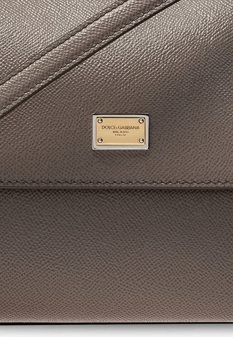 Large Sicily Shoulder Bag in Dauphine Leather