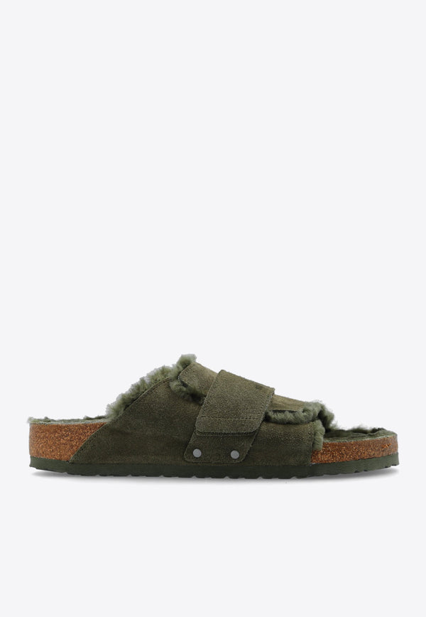 Kyoto Shearling-Lined Leather Slides