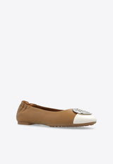 Claire Cap-Toe Leather Ballet Flats