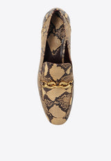 Jessa Snakeskin Leather Loafers