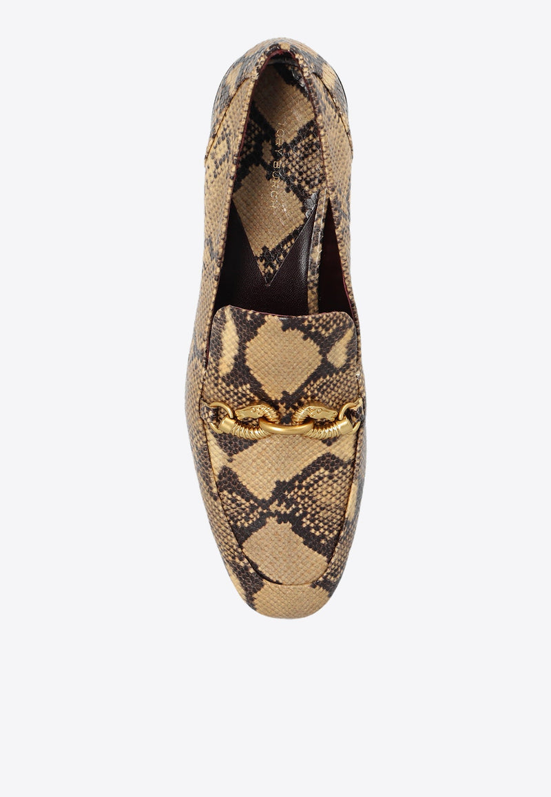 Jessa Snakeskin Leather Loafers