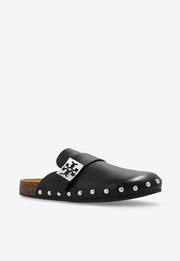 Mellow Studded Leather Flat Mules