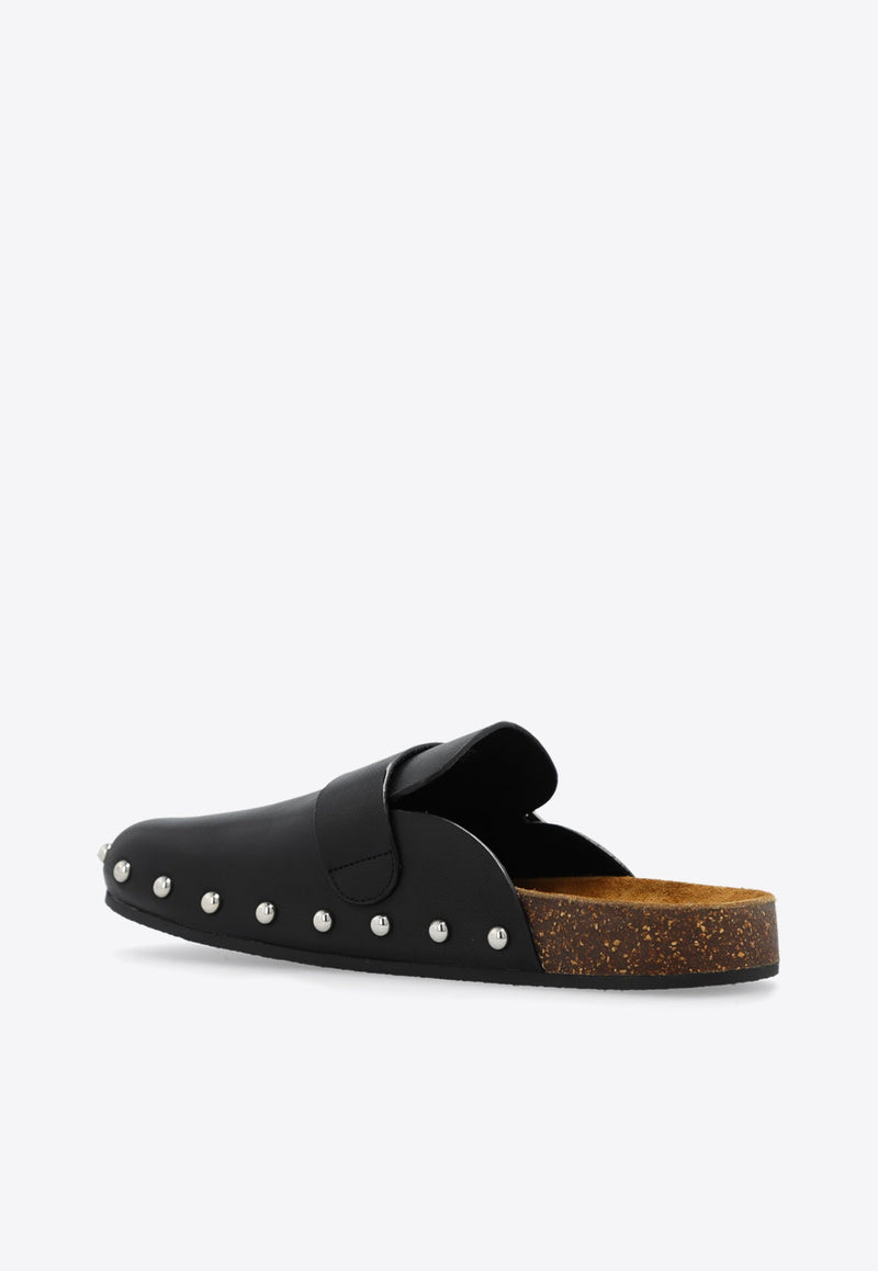 Mellow Studded Leather Flat Mules